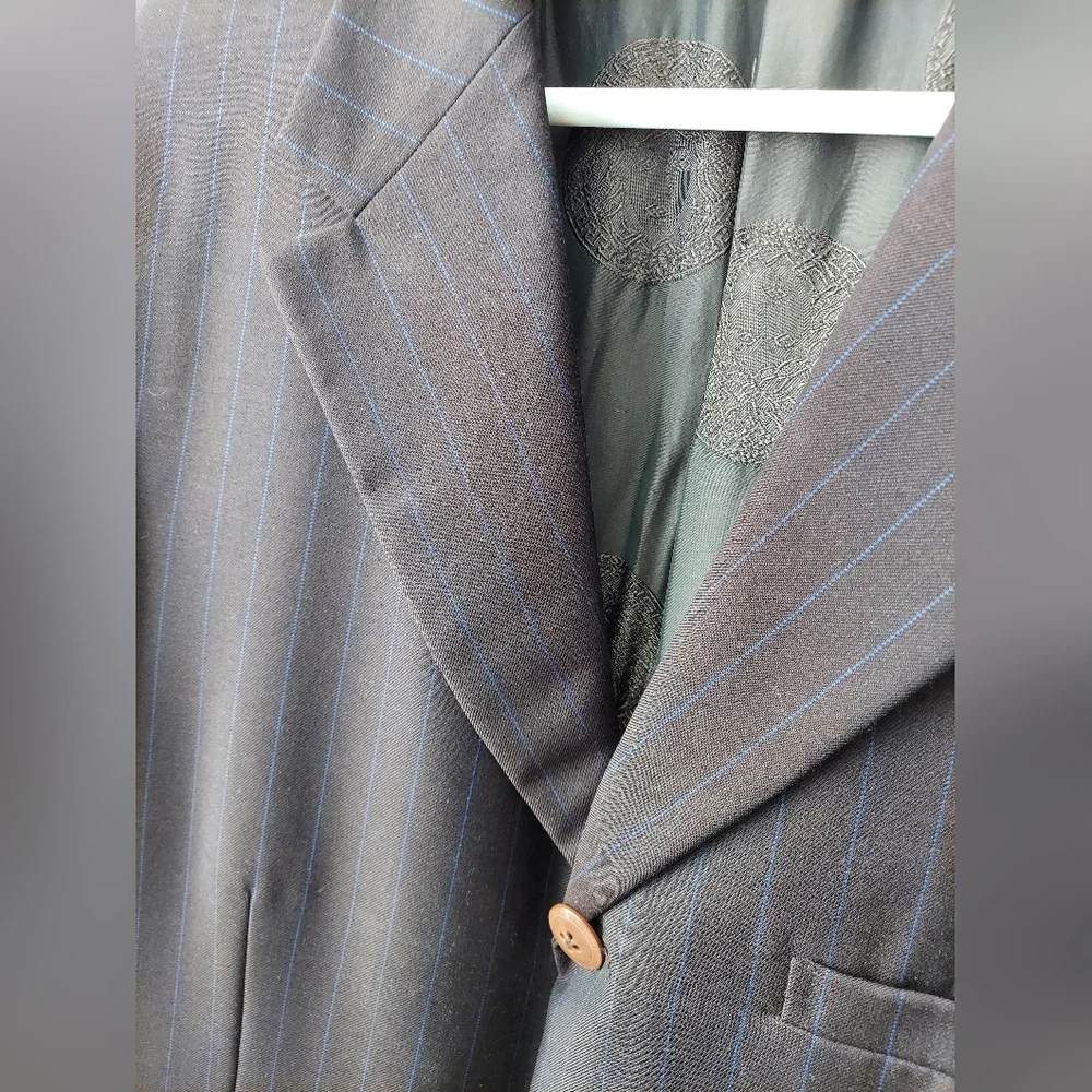 4,500 GIANNI VERSACE MEDUSA MEN'S SUIT BROWN BLUE R42 W37